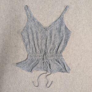 Sienna Sky Black & Tan Animal Print Flirty Summer Tank Top Flowy Size Medium